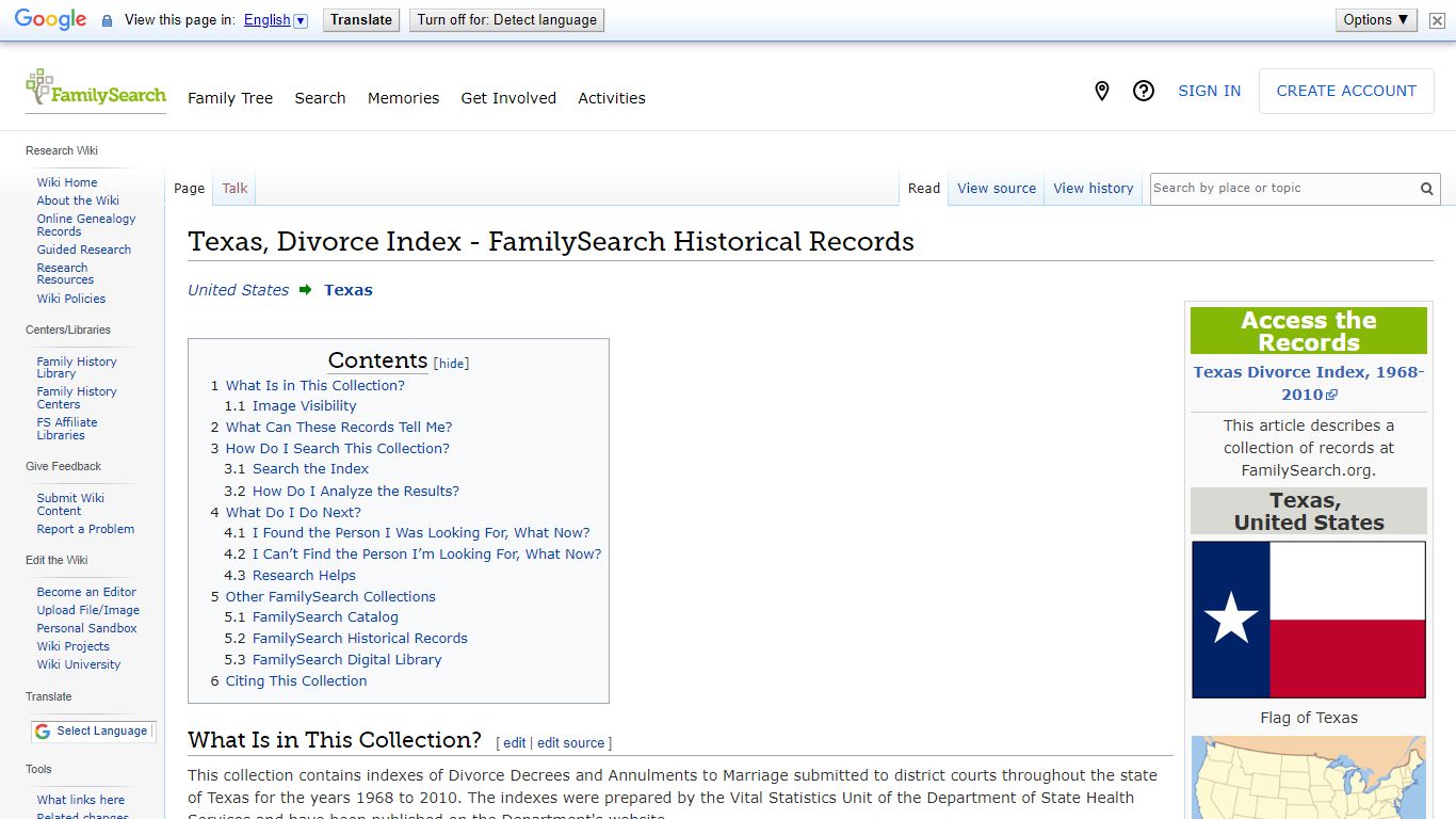 Texas, Divorce Index - FamilySearch Historical Records